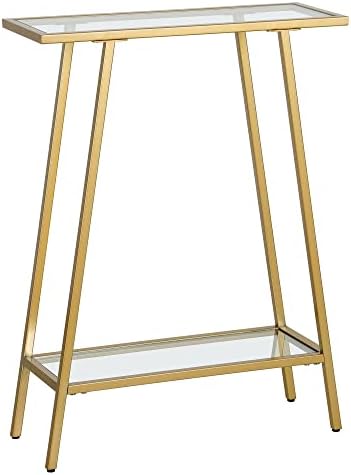 Henn&Hart Yair Console Table, 22" Wide, Brass Shop