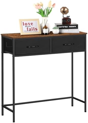 Small Entryway Table with 2 Drawers, Console Table with Storage, 31.5" Behind Couch Table Skinny Wood Hallway Table for Entryway, Living Room, Foyer, Sofa Table Entryway Table with Drawers Shop